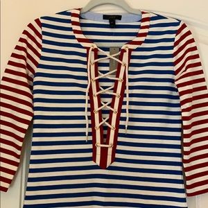 J. Crew Dresses - J. Crew red white and blue midi dress J. Crew Dresses - J. Crew red white and blue midi dress